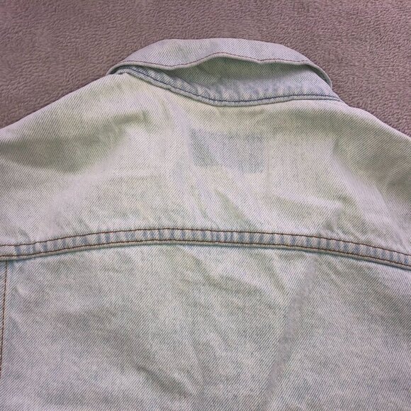 Levis Men's Jeans Jacket Large Vintage Made in the USA Light Wash - Picture 13 of 16